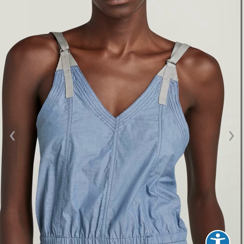 G-Star Blue Jumpsuit with Gray Straps - Picture 3 of 8